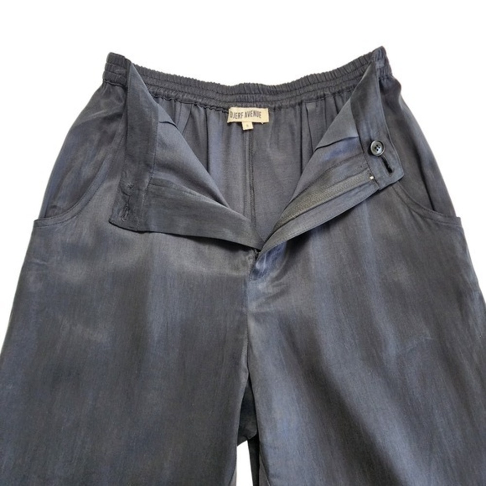 Djerf Avenue Womens On The Go Pants Size Small In Ash Black High Rise Loose Fit - Picture 6 of 14
